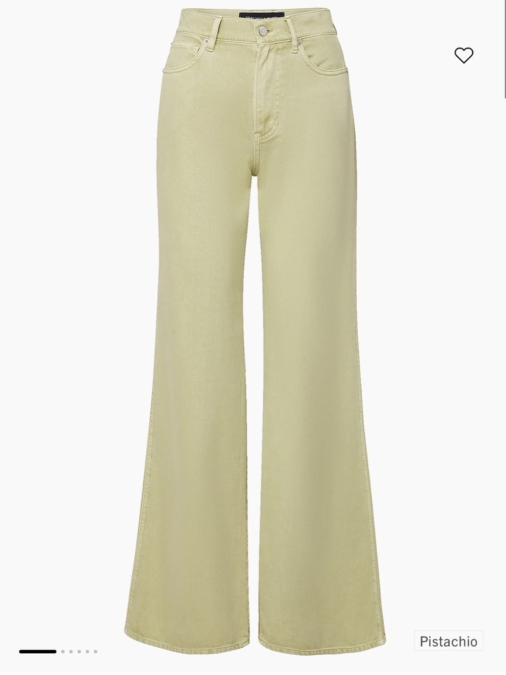 NWT! Veronica Beard Kasey Wide-Leg Jean Pistachio